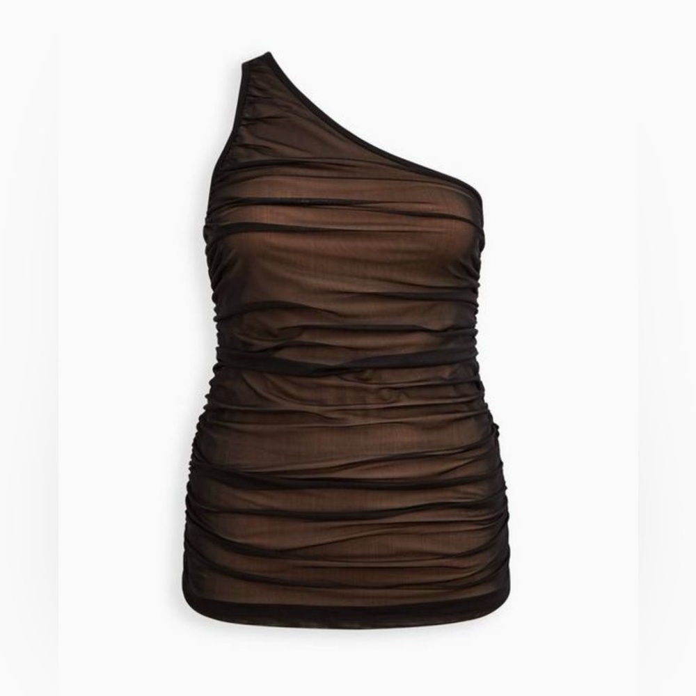 NWT TORRID One Shoulder ”Foxy” Black Top